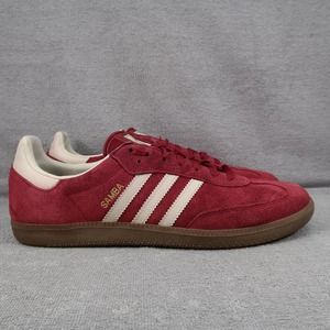 adidas | Shoes | Adidas Samba Mens 2 Red Suede Three Stripe Lace Up  Athletic Sneakers Q2601 | Poshmark